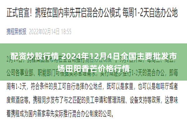 配资炒股行情 2024年12月4日全国主要批发市场田阳香芒价格行情