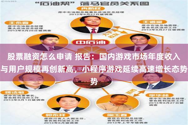 股票融资怎么申请 报告：国内游戏市场年度收入与用户规模再创新高，小程序游戏延续高速增长态势