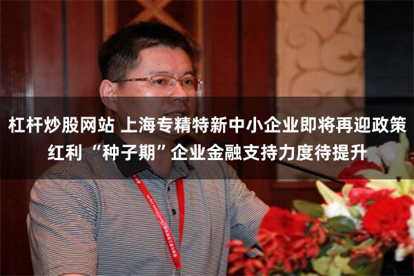 杠杆炒股网站 上海专精特新中小企业即将再迎政策红利 “种子期”企业金融支持力度待提升